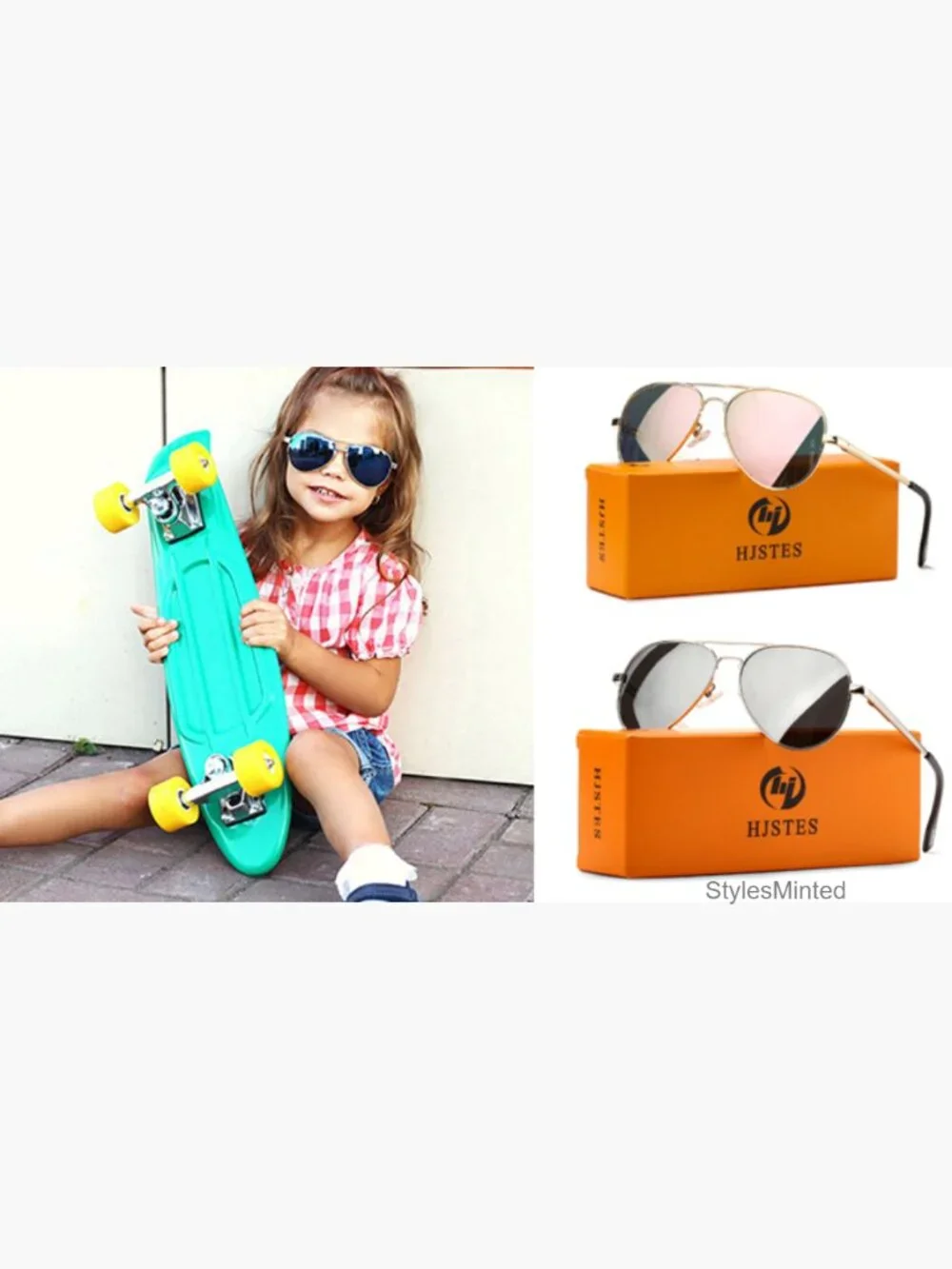 Polarized Kids Aviator Sunglasses UV400 Protection for Girls Boys